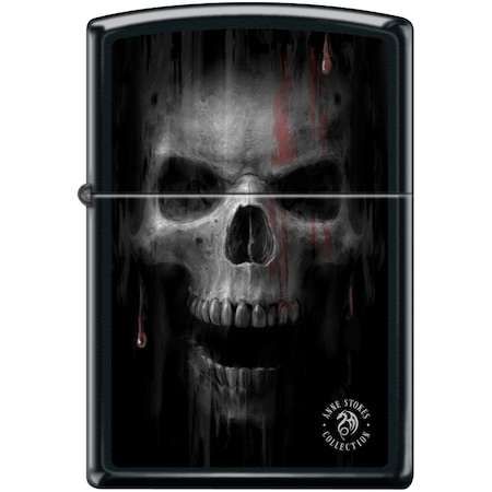 Zippo 2024 Zippo Custom Anne Stokes Skull Black Matte ZIP-218CI402921